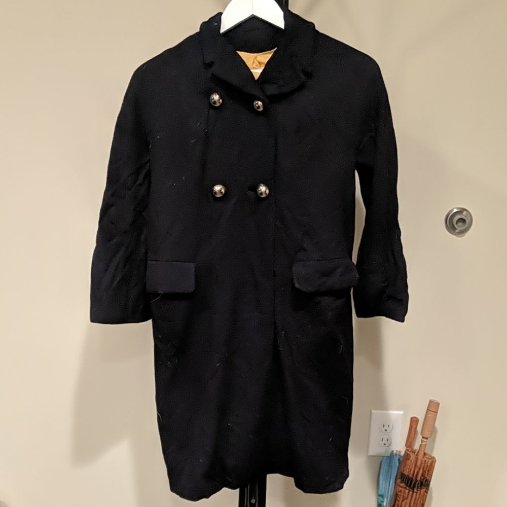 Vintage 60s navy twill peacoat fully lined xs/s